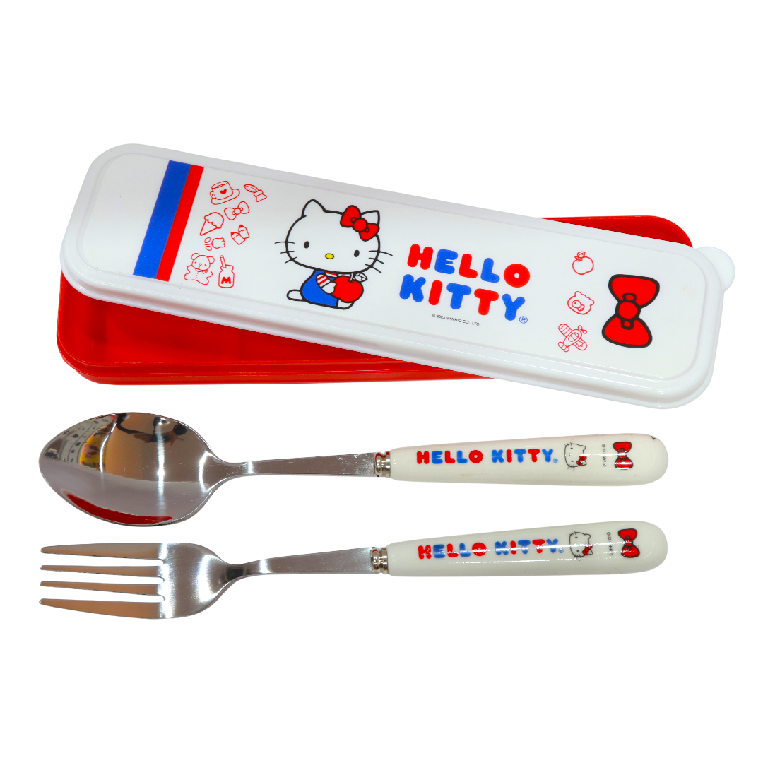 SET DE CUBIERTOS HELLO KITTY CUCHARA + TENEDOR